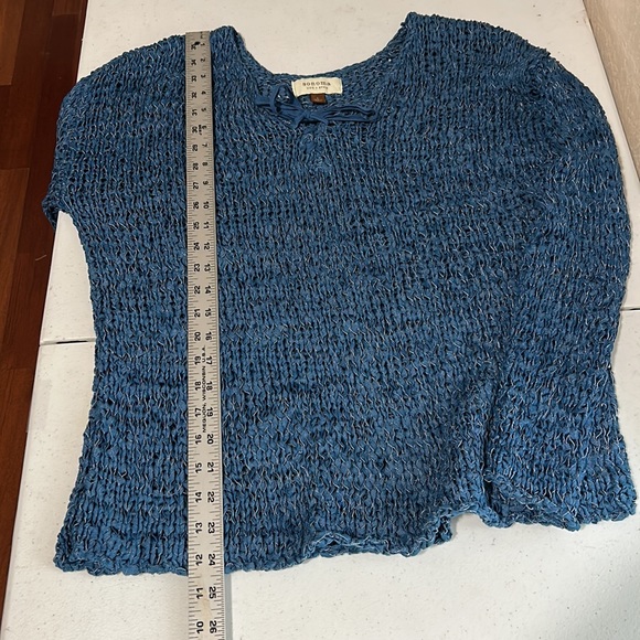 Sonoma, Blue, Woven, Long Sleeve Top, Size Large - Picture 8 of 8